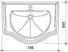 Раковина Caprigo KR-7 73 см