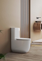 Унитаз-компакт Aquatek Optima Plus AQ4452-00 безободковый, смыв торнадо, с микролифтом