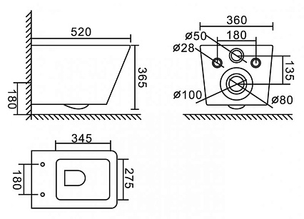 Подвесной унитаз BelBagno Ardente-C BB3202CHR-MB/BB3202SC-MB/BB002-80/BB007-PR-NERO.M комплект 4в1