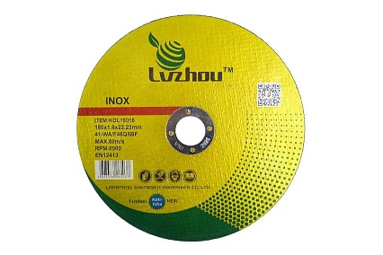 Круг отрезной абразивный по металлу 180x1.6x22 мм Lvzhou KOL18016