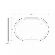 Зеркало Cezares Giubileo 120x80 см с подсветкой, подогревом CZR-SPC-GIUBILEO-1200-800-TCH-WARM