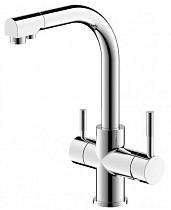 Смеситель для кухни Bravat Palace F729261CP-RUS с подключением к фильтру, хром
