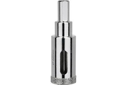 Коронка алмазная по керамограниту и керамике с центрирующим сверлом 22 мм Diamond Industrial DIDCSC022