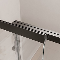 Шторка для ванны Cezares SLIDER-FIX-VF-11-90/150-C-GM 90x150 прозрачная, оружейная сталь