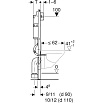 Подвесной унитаз с инсталляцией Duravit D-Code 458.134.DC.2 SET 4 в 1, кнопка хром