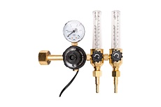 Регулятор расхода газа для углекислоты и аргона У 30/АР, 40 КРП, Р2, 36V, с 2 ротаметрами и подогревателем 36V, 15 МПа, 2x30/40 л/мин, поверенный Krass 2133504PV