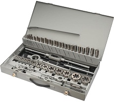 Набор метчиков и плашек H-Tools M3-M24 HSS-G 64пр 08331050