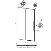 Душевая дверь Grossman Galaxy 140x195 прозрачное, черный матовый 100.K33.01.140.21.00