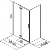 Душевой уголок Aquanet Logic AE32-S-100x100U-CT 100x100, прозрачный