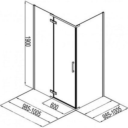 Душевой уголок Aquanet Logic AE32-S-100x100U-CT 100x100, прозрачный