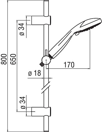 Душевой гарнитур Nobili Shower AD140/34CR