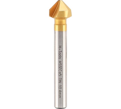 Зенковка H-Tools 90градусов 10.4мм HSSE-Co5 TiN 3z L-54мм 795104EHT