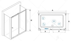 Душевой уголок RGW Classic CL-45 P 140x80 прозрачный