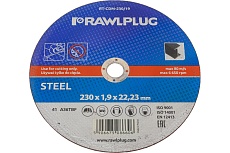 Круг отрезной корундовый по металлу 230x1.9x22.2 мм RAWLPLUG RT-CDM-230/19