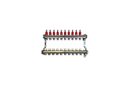 Коллекторный блок для теплого пола 1x3/4EU отв.-10, Gekon GK 72110