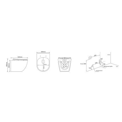 Подвесной унитаз Grossman Thin Rim GR-5601S с микролифтом, белый Подвесной унитаз Grossman Thin Rim GR-5601S с микролифтом, белый