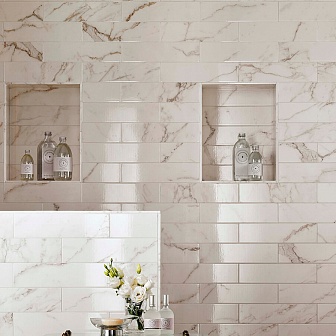 Плитка Atlas Concorde Brick Atelier Carrara 8x31,5 см, AZA2