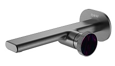 Смеситель для раковины Black&White Gravity GF-7407-GM оружейная сталь