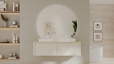 Мебель для ванной Black&White Universe U916.1400-2 Double 140 см, бежевый, две раковины