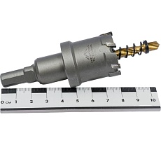 Коронка по металлу твердосплавная с центрирующим сверлом 30 мм Vertextools 1819-30