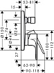 Смеситель для душа Hansgrohe Rebris S 72466000 (внешняя часть) хром