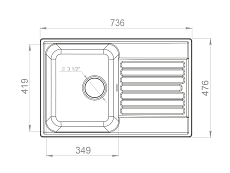 Кухонная мойка GranFest Quarz GF-Z78 74 см бежевый