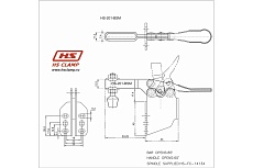 Зажим с горизонтальной рукоятью HS CLAMP HS-201-BSM