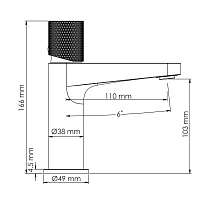 Смеситель для раковины WasserKRAFT Schunter 8203, матовое золото