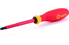 Отвёртка Sata крест. (серия G) PH1x80 мм. (188/32.4мм.) изолир., PHILLIPS, &quot; + &quot;, &quot;плюс&quot;, крестообразн 61212