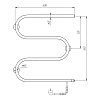 Полотенцесушитель электрический Domoterm М-образный DMT 107-25 60x60 ТЭН справа, хром