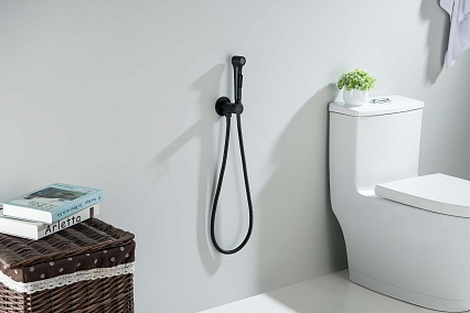 Смеситель Aquatek Европа AQ1020MB с гигиеническим душем, черный матовый Смеситель Aquatek Европа AQ1020MB с гигиеническим душем, черный матовый