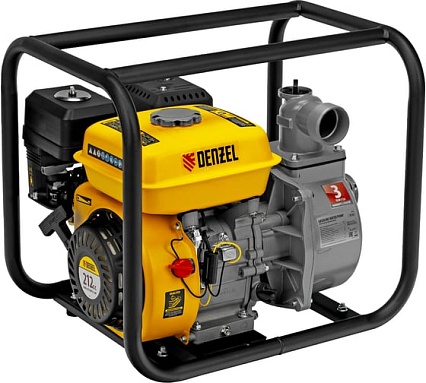 Бензиновая мотопомпа для чистой воды Denzel PX-50, 7 л.с., 2, 600 л/мин, глуб 8 м,напор 30 м/ 99201