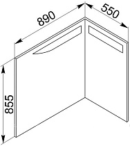 Зеркало De Aqua Трио Люкс 90x85 см, с подсветкой, R