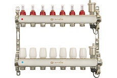 Коллекторная группа ONDO нержавеющая сталь, 7 выходов, в сборе OKGSET07A