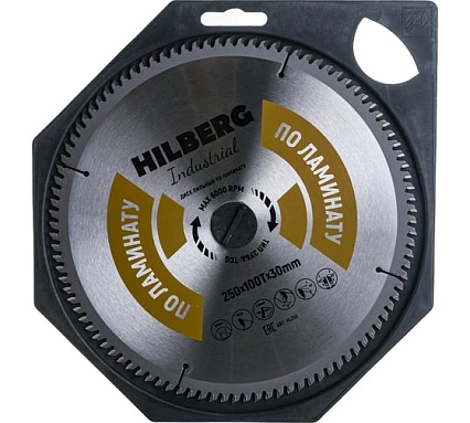 Диск пильный Industrial Ламинат (250x30 мм; 100Т) Hilberg HL250