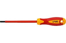 Диэлектрическая отвертка Зубр до 1000В ПРОФИ Cr-V SL 5.5 x 125 мм 25261-5.5-125_z01
