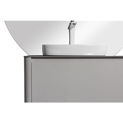 Мебель для ванной Black&White Universe U915.1400L 140 см, светло-серый, левая