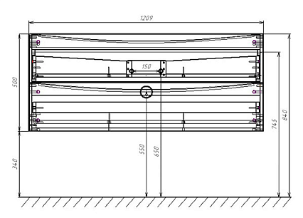 Мебель для ванной Vincea Mia 120 см Beton