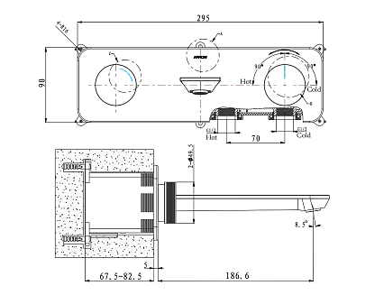 Смеситель для раковины Arrow ARM23872CP хром