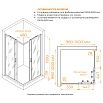 Душевой уголок RGW Passage PA-39Gr 100x100 прозрачное, графит 03083900-110