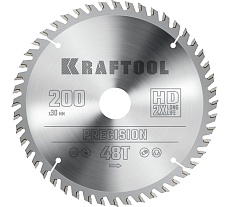 Диск пильный по дереву Kraftool Precission 200x30 мм, 48Т 36952-200-30