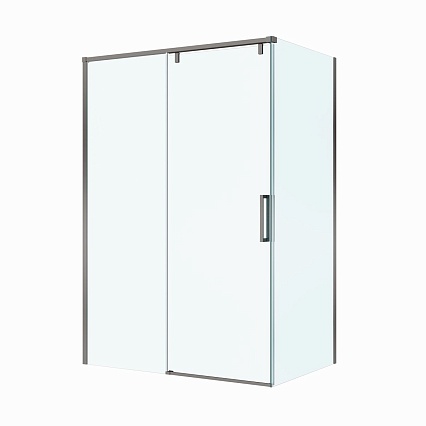 Душевой уголок BelBagno SOFT_CLOSE-1-AH-1-140/80-C-GM 140x80 прозрачный, оружейная сталь Душевой уголок BelBagno SOFT_CLOSE-1-AH-1-140/80-C-GM 140x80 прозрачный, оружейная сталь