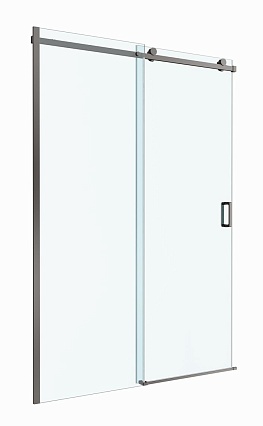 Душевая дверь BelBagno SOFT_CLOSE-2-BF-1-150-C-GM 150x200 прозрачная, оружейная сталь