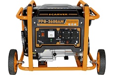 Генератор Carver PPG- 3600АM бензин LT-168F-1, 2,5/2,8 кВт, 220В, бак 15 л, колеса 01.020.00026