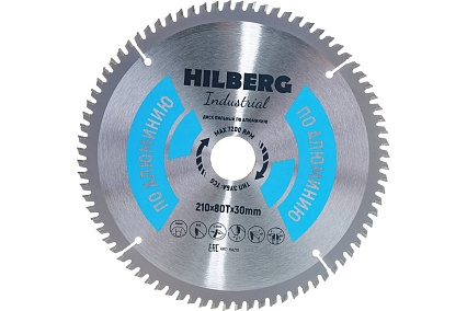 Диск пильный Industrial Алюминий (210x30 мм; 80Т) Hilberg HA210