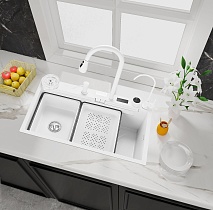 Кухонная мойка многофункциональная Savol 75 см S-SC002W белый