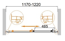 Душевая дверь Cezares MOLVENO-BF-1-120-C-Cr-IV 120x190 прозрачная