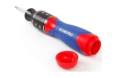 Реверсивная отвертка WORKPRO 6-скоростная с двойным приводом 32 насадки WP221055