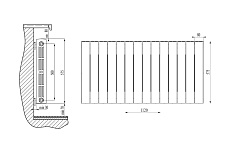 Биметаллический радиатор Rifar SUPReMO 500x14 S500-14