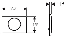 Кнопка смыва Geberit Sigma 10 115.758.KM.5 черный/хром